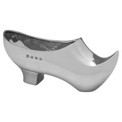 Victorian Sterling Silver Model of a Shoe, Nathan & Hayes, 1899