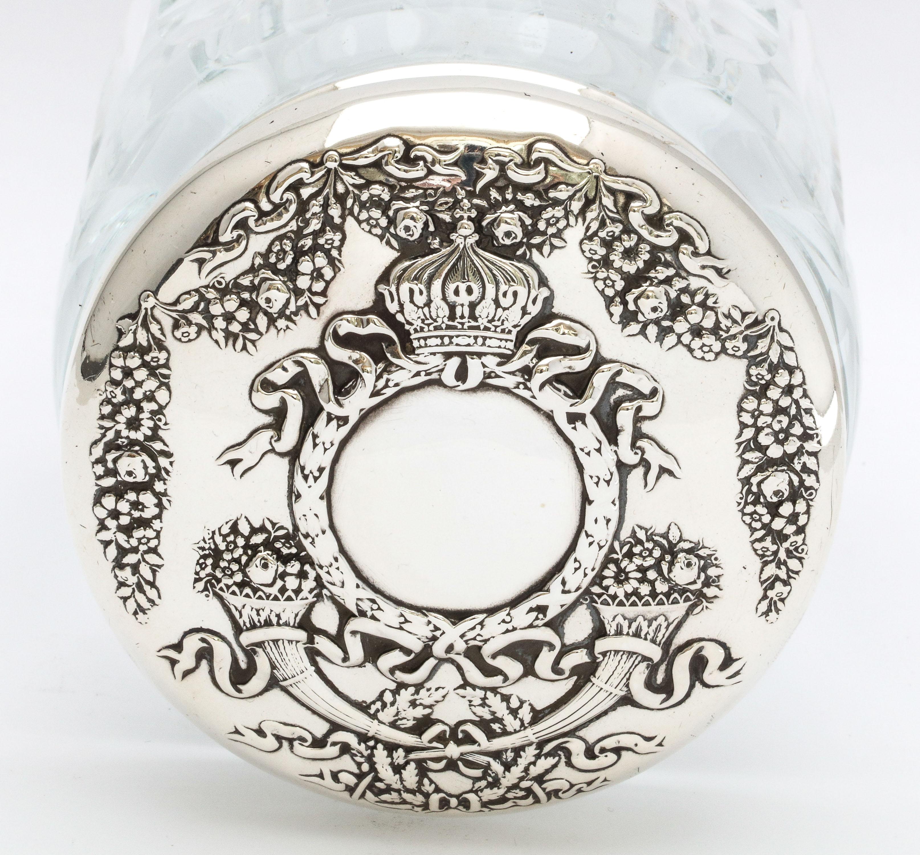 Victorian Sterling Silver-Mounted Crystal Dressing Table Jar 7