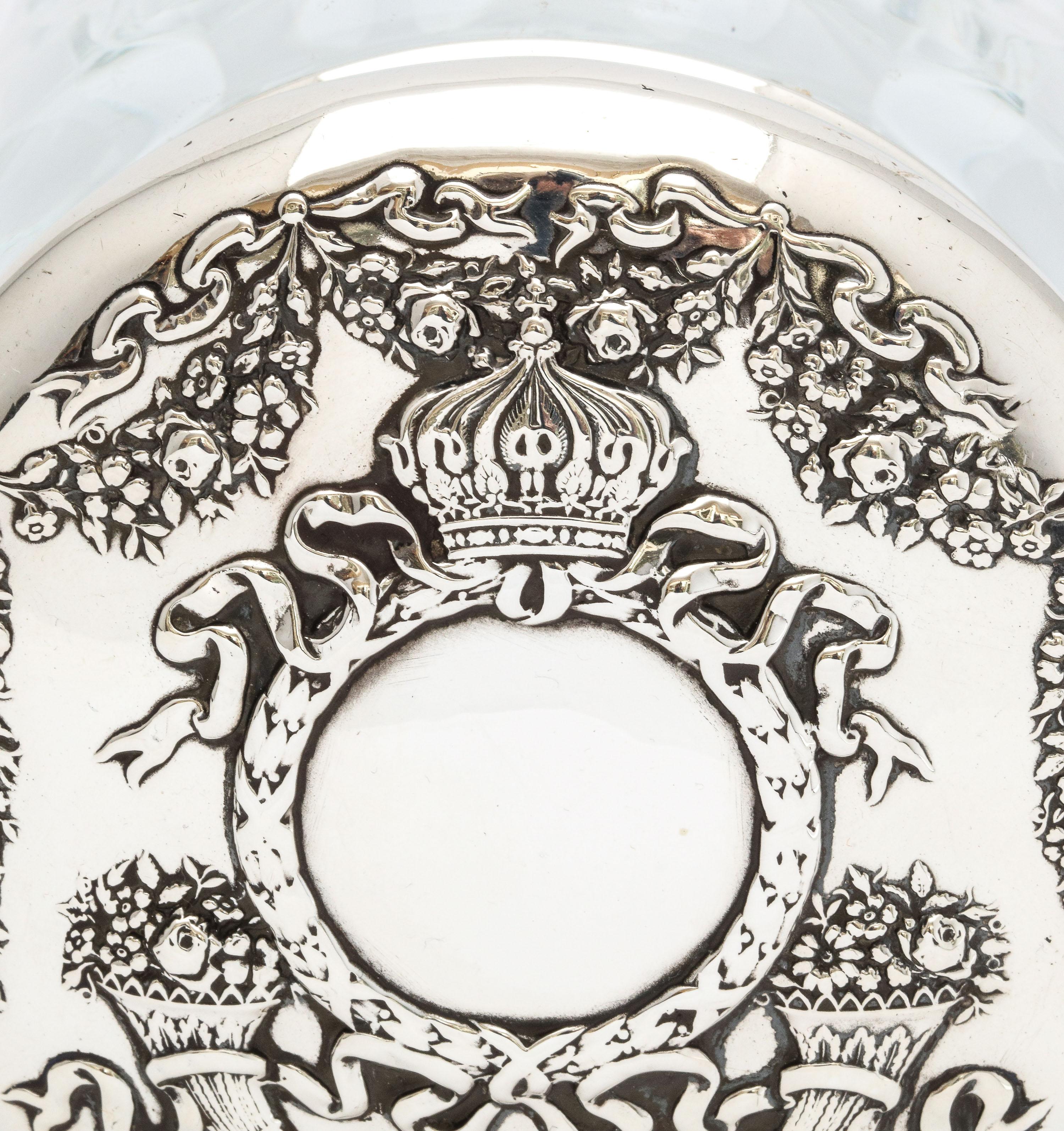 Victorian Sterling Silver-Mounted Crystal Dressing Table Jar 8