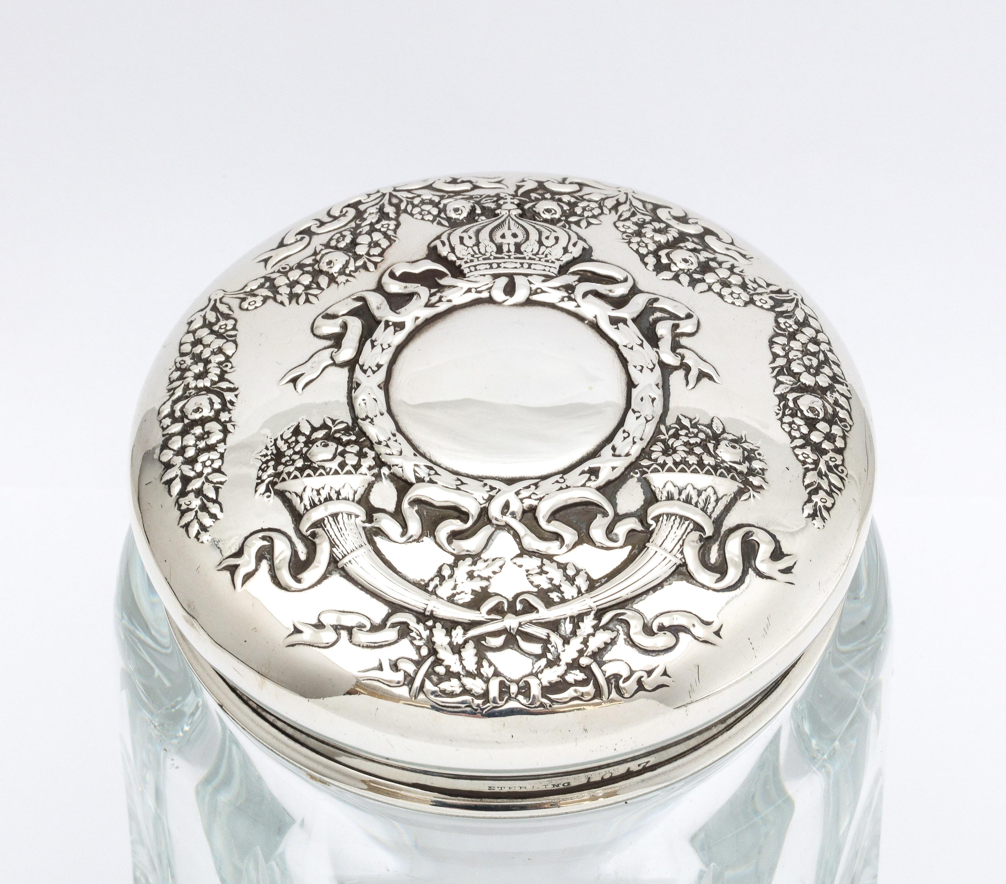 Victorian Sterling Silver-Mounted Crystal Dressing Table Jar 10