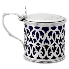Vasetto di senape vittoriano in argento sterling