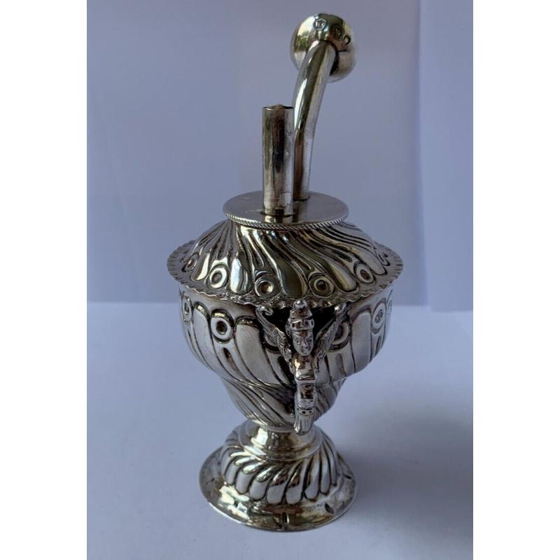 Women's or Men's Victorian Sterling Silver Oil Lamp by Comyns of London Ltd, 1893 For Sale