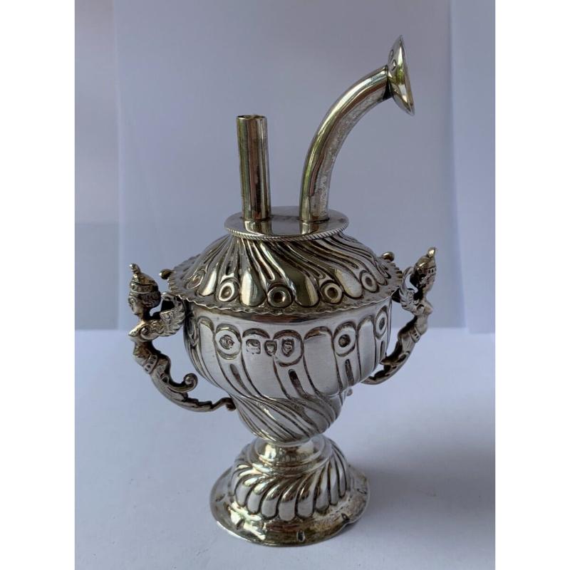 Victorian Sterling Silver Oil Lamp by Comyns of London Ltd, 1893 For Sale 6
