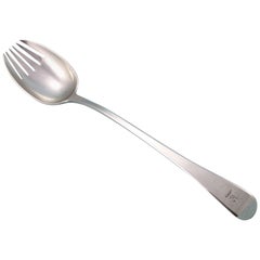 Victorian Sterling Silver Old English Serving Fork by Thomas Wallis II