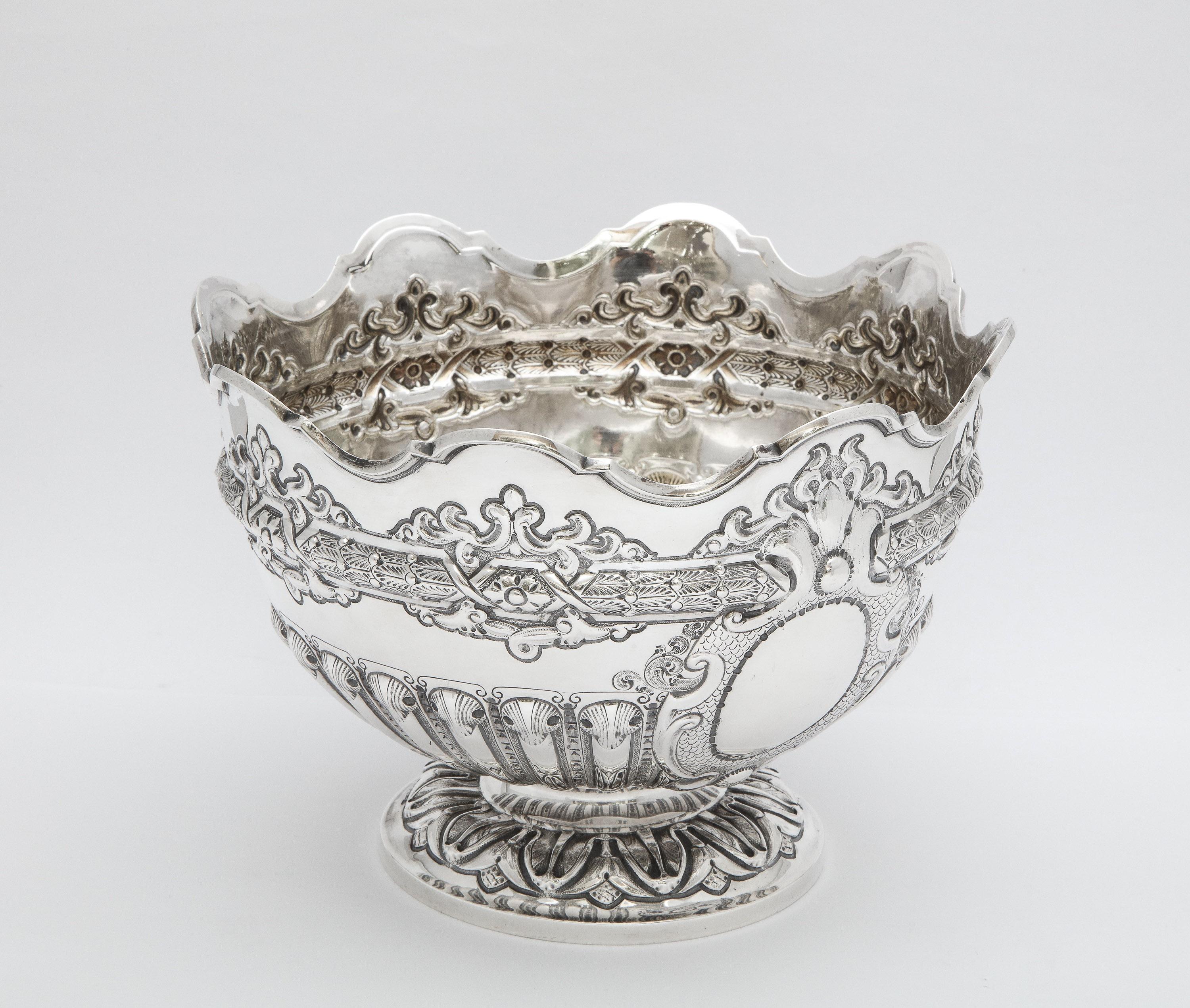 Cuenco victoriano con pedestal/centro de plata de ley en venta 5