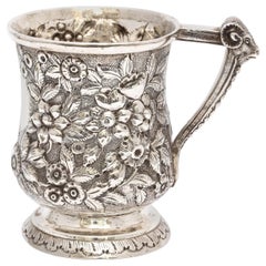 Tasse ou tasse victorienne en argent sterling à base de piédestal