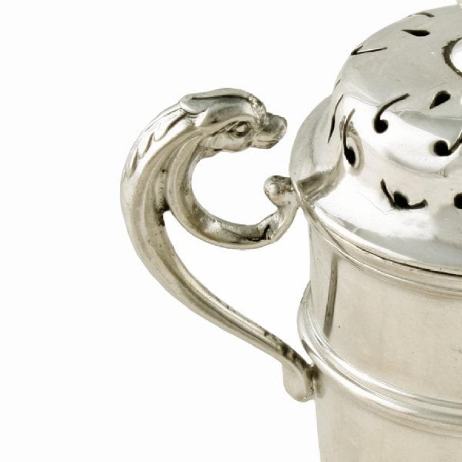 European Victorian Sterling Silver Pepper Pot, 19th Century For Sale