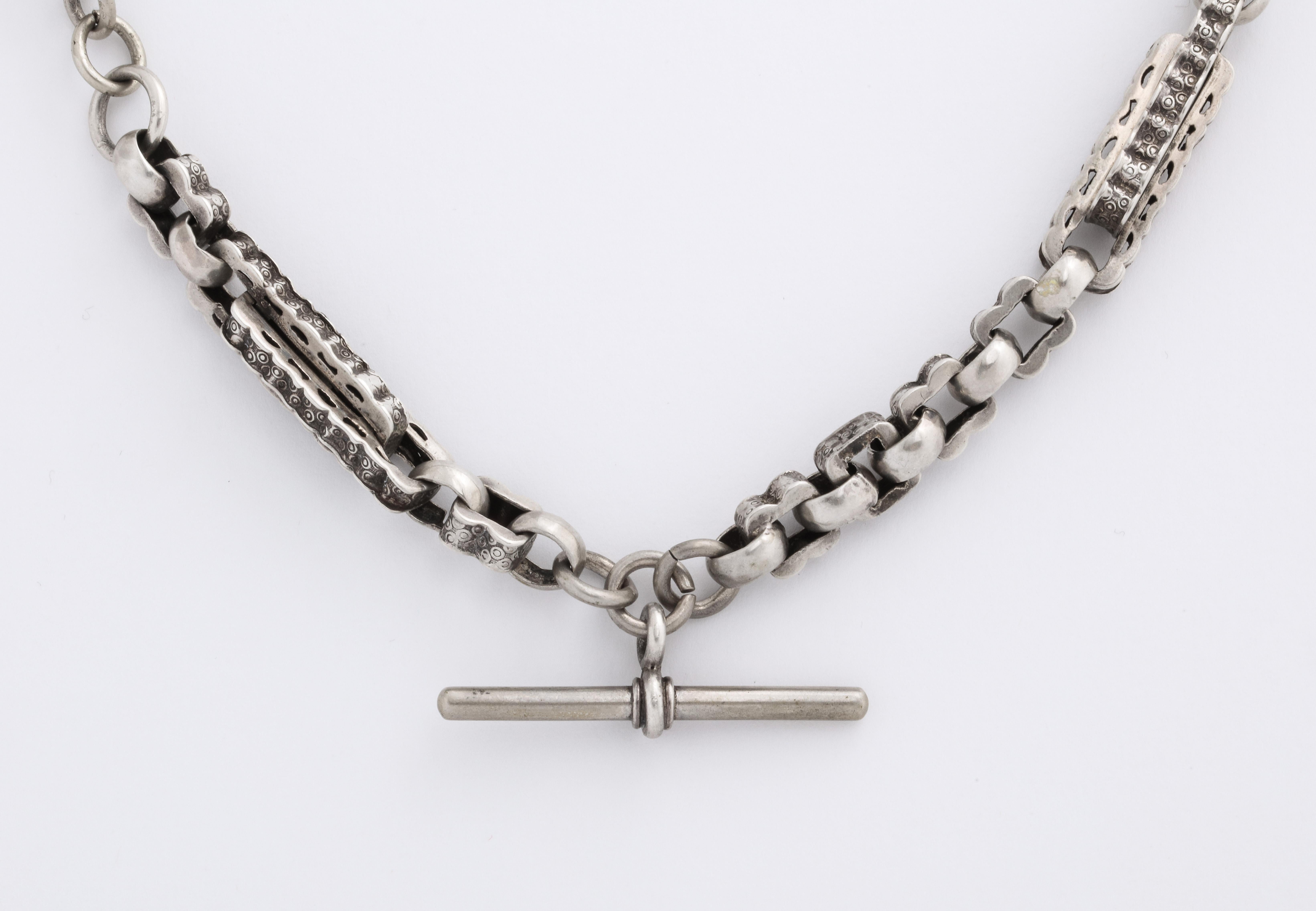 Victorian Sterling Silver Prince Albert Chain For Sale at 1stDibs ...
