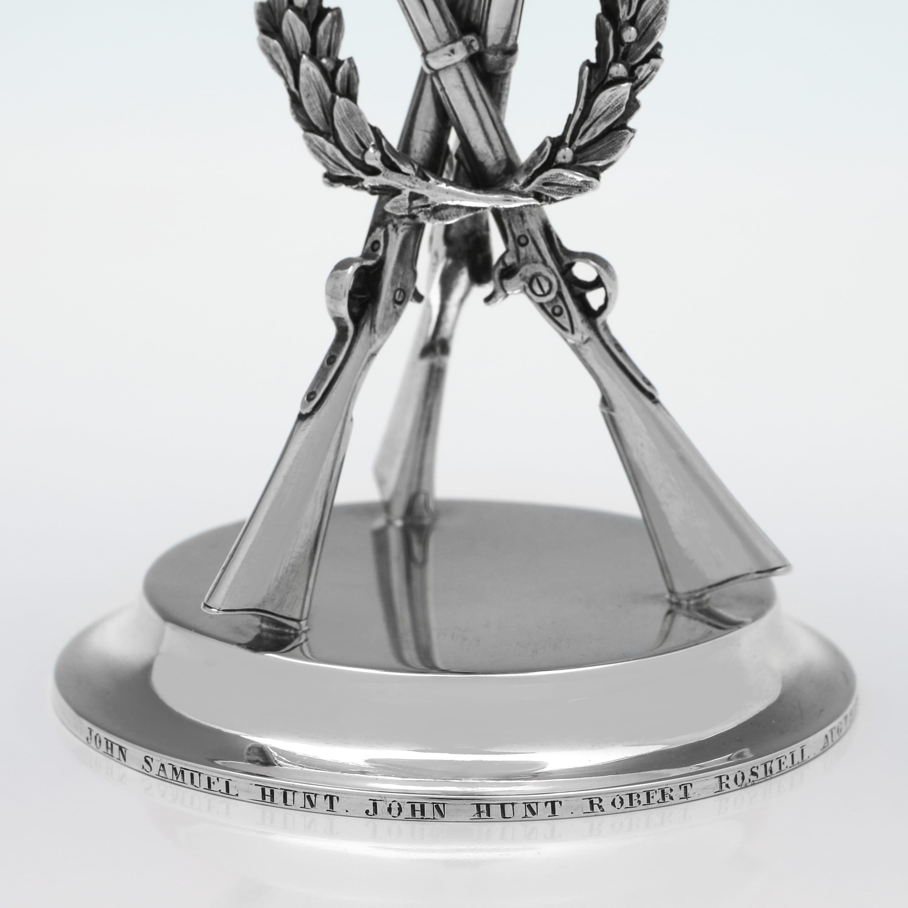 Inglese Calice da fucile vittoriano in argento Sterling di John Samuel Hunt del 1862 in vendita