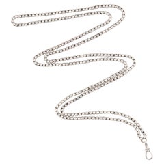 Victorian Sterling Silver Snake Chain 40"