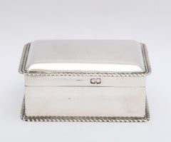 Victorian Sterling Silver Table/Trinkets Box with Hinged-Lid