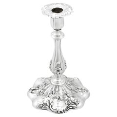Portacandele vittoriano in argento sterling di Henry Wilkinson & Co.