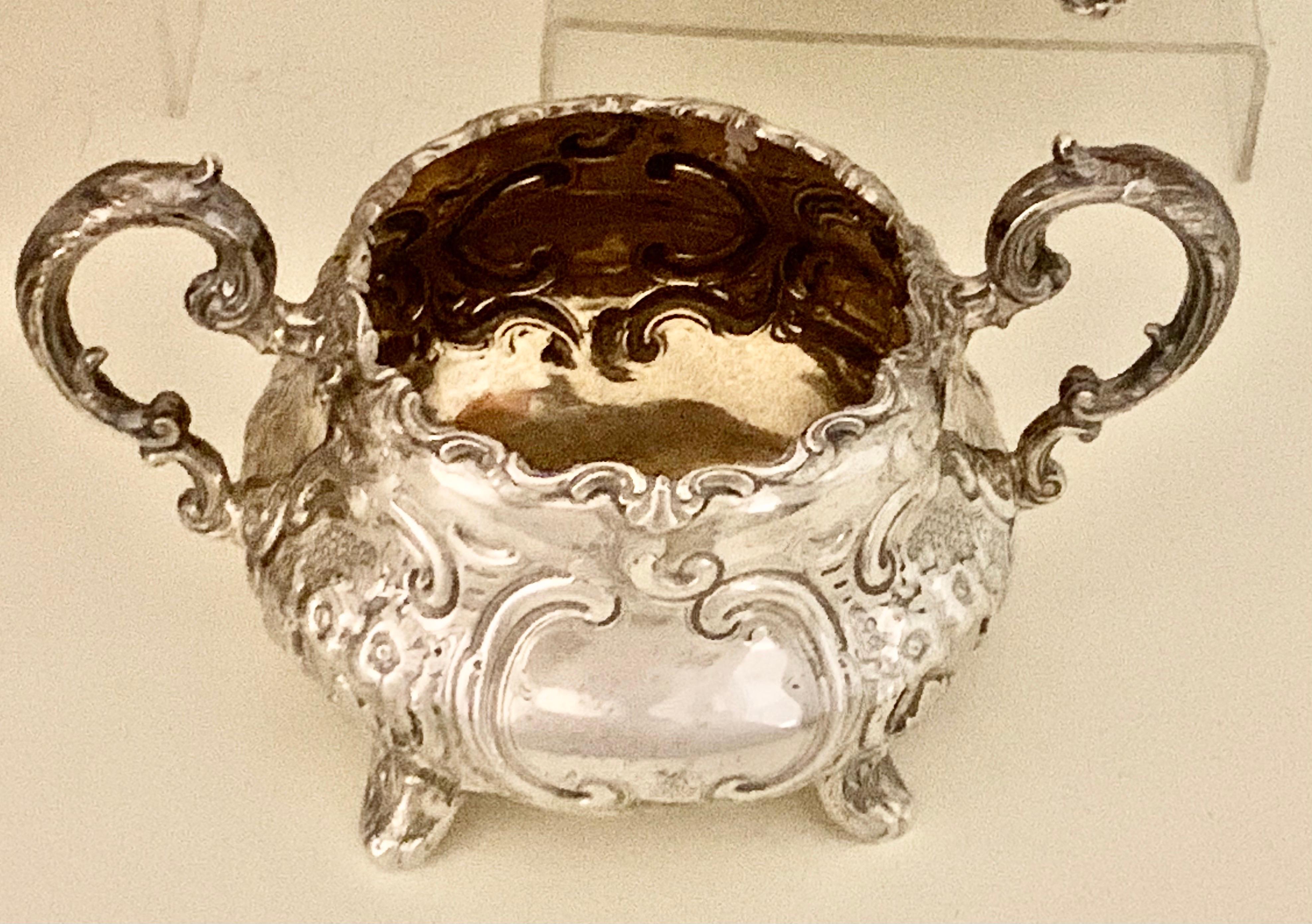 Cast Victorian Sterling Silver Tea and Coffee Service by william Smiley, London, 1860