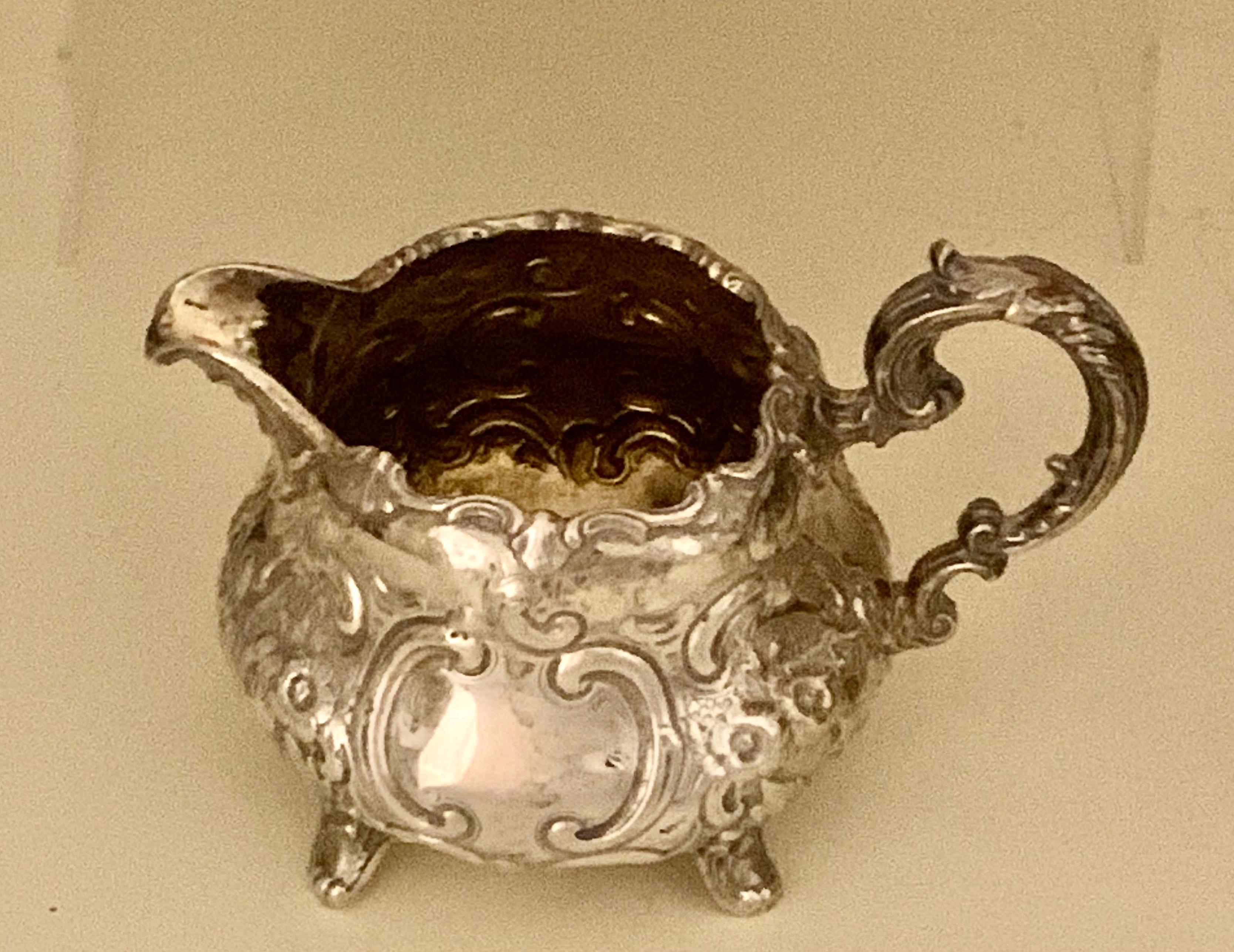 19th Century Victorian Sterling Silver Tea and Coffee Service by william Smiley, London, 1860