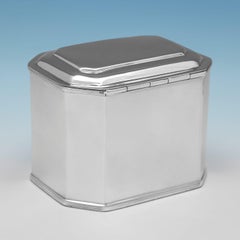 Viktorianische Teedose aus Sterlingsilber, 1891 in London hergestellt