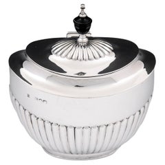 Victorian Sterling Silver Tea Caddy William Hutton & Sons