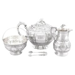 Victorian Sterling Silver Tea Service by Fenton Brothers, 1882