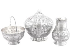 Victorian Sterling Silver Three Piece Tea Service