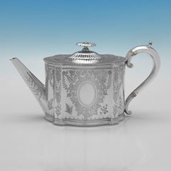 Victorian Sterling Silver Tea Set by Atkin Brothers, Sheffield, 1887