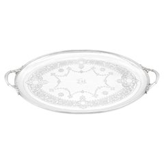 Victorian Sterling Silver Tea Tray by Walter & John Barnard