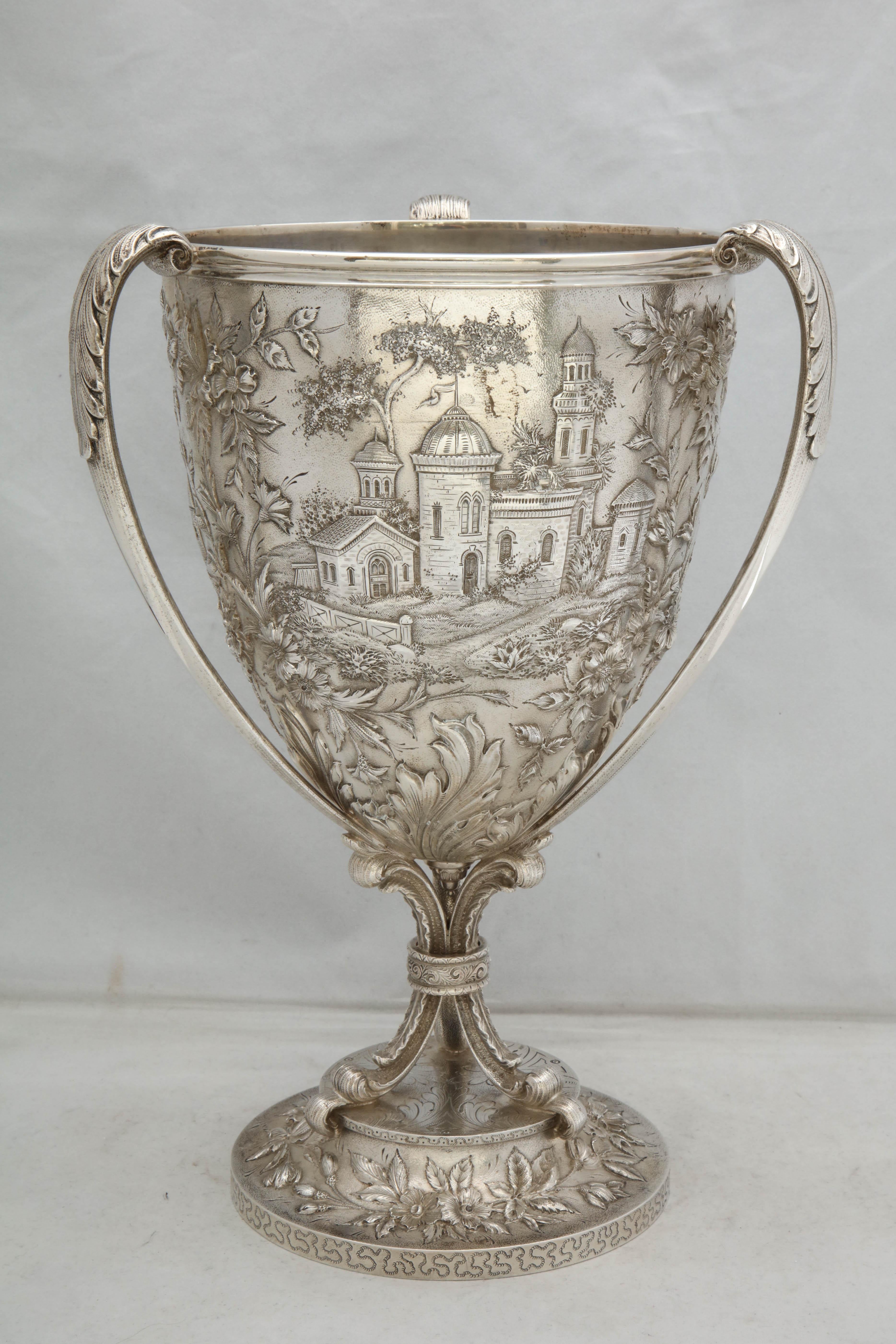 Victorian, Sterling Silver Three-Handled Loving Cup by S. Kirk and Son 3