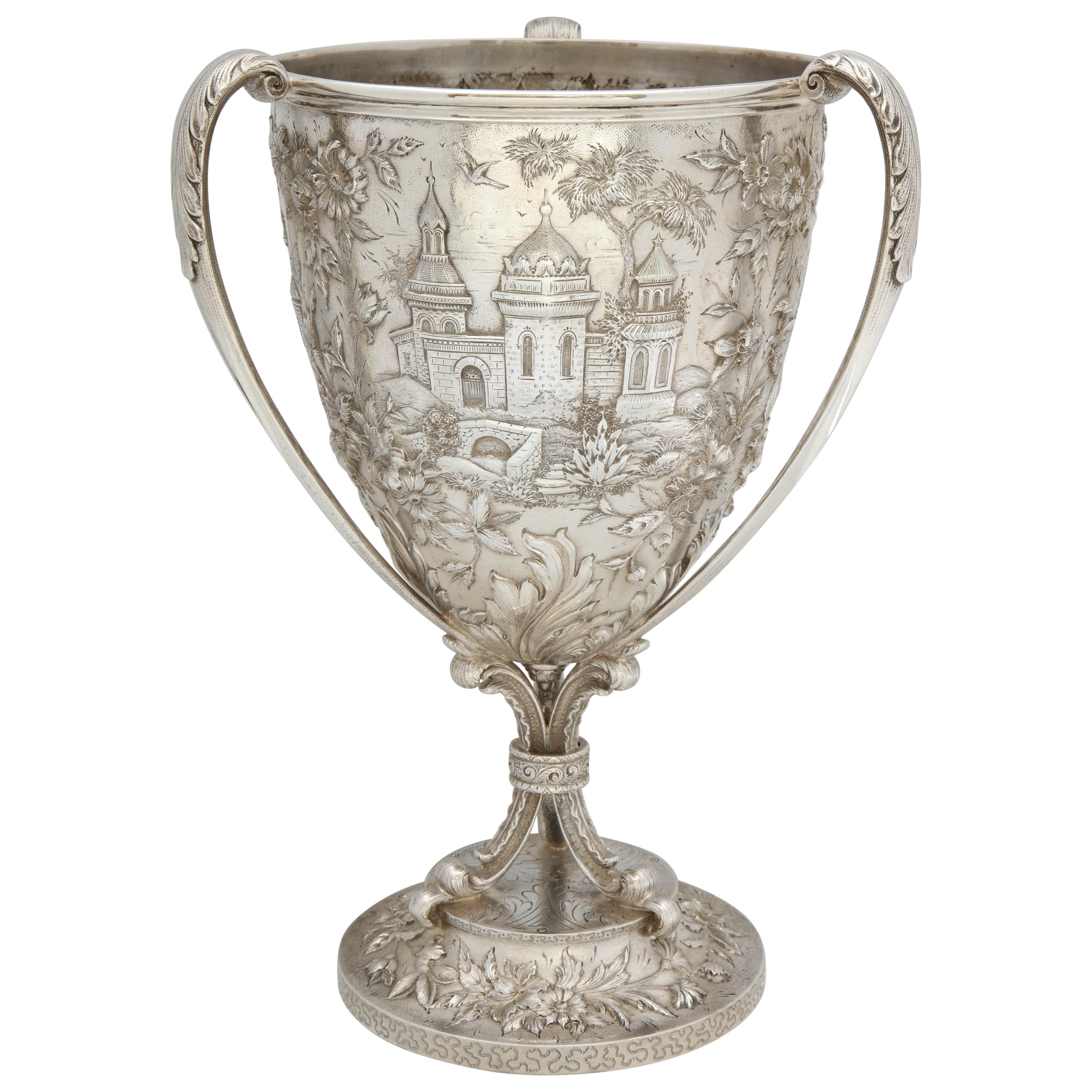 Victorian, Sterling Silver Three-Handled Loving Cup by S. Kirk and Son