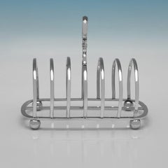 Victorian Sterling Silver Toast Rack by Robert Hennell III, London, 1853