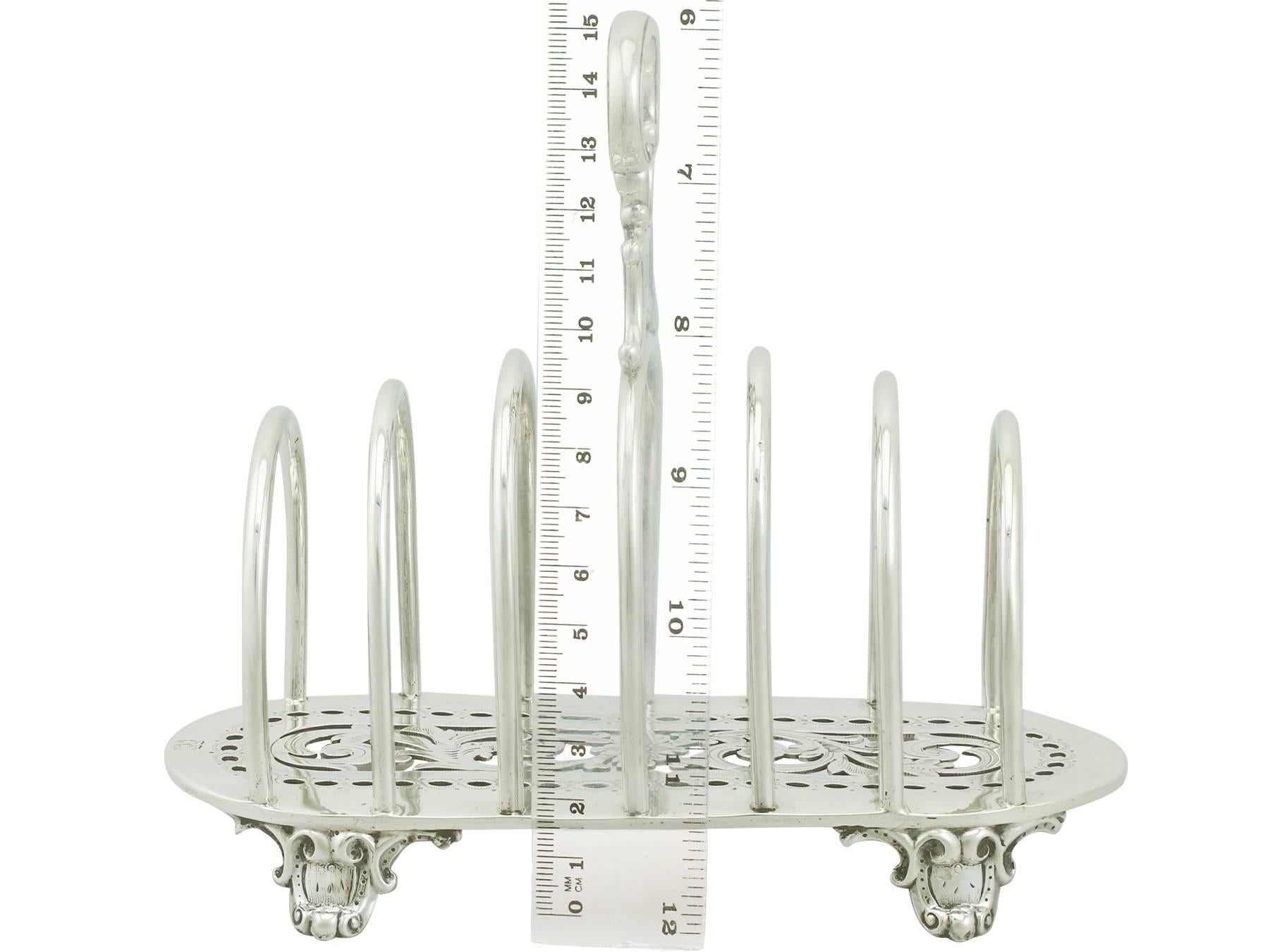 Victorian Sterling Silver Toast Rack 4