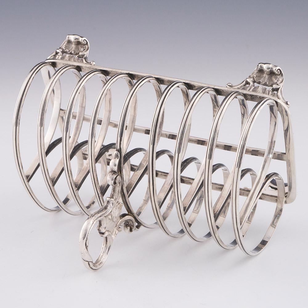 Victorian Sterling Silver Toast Rack London  In Good Condition For Sale In Tunbridge Wells, GB