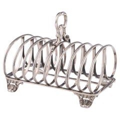 Used Victorian Sterling Silver Toast Rack London 