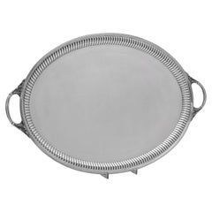 Victorian Sterling Silver Tray by Gibson & Langman, London 1890