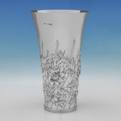 Victorian Sterling Silver Vase by Frederick Brasted, London 1888
