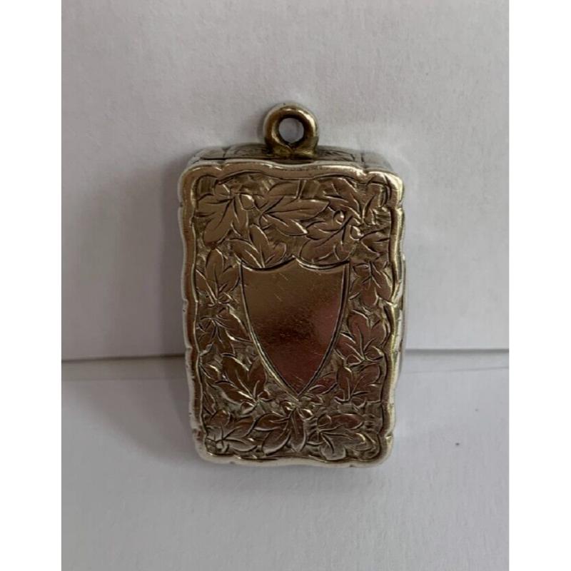 Victorian Sterling Silver Vinaigrette by George Unite & Sons, 1897 For Sale 6