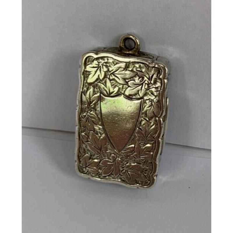 Victorian Sterling Silver Vinaigrette by George Unite & Sons, 1897 For Sale 7