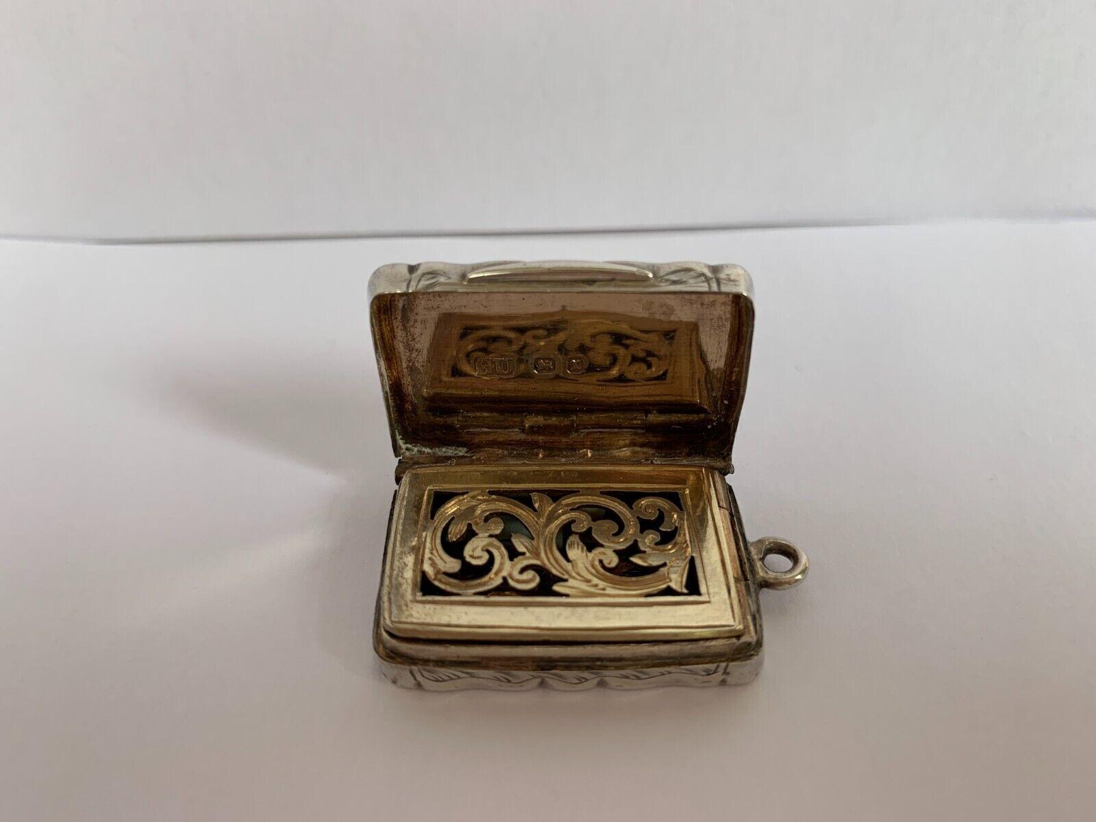 Victorian Sterling Silver Vinaigrette by George Unite & Sons, 1897 For Sale 8
