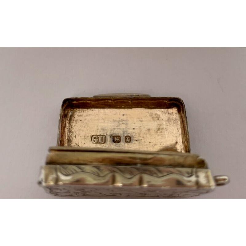 Victorian Sterling Silver Vinaigrette by George Unite & Sons, 1897 For Sale 10