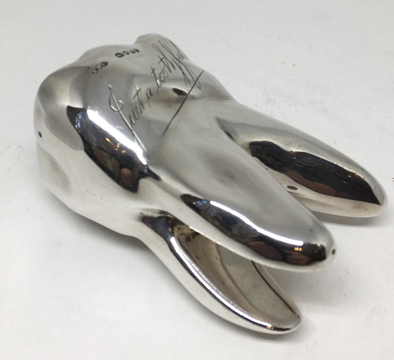 Victorian Sterling Silver Whiskey Shot Glass Fashioned as a Tooth at