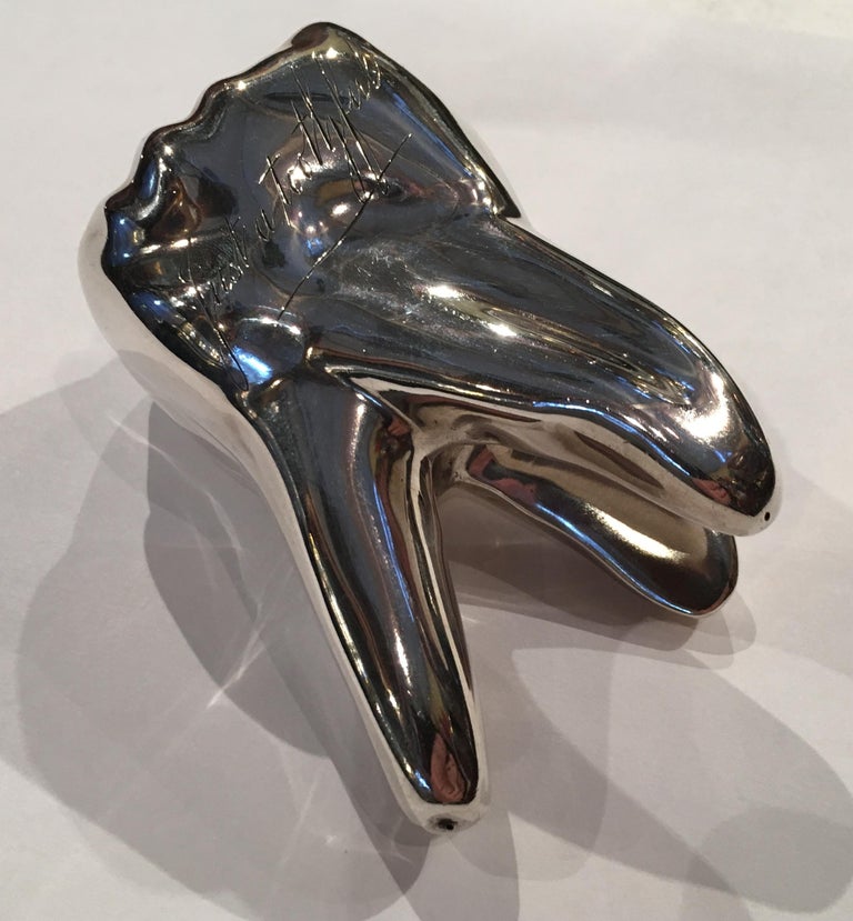 Victorian Sterling Silver Whiskey Shot Glass Fashioned as a Tooth at