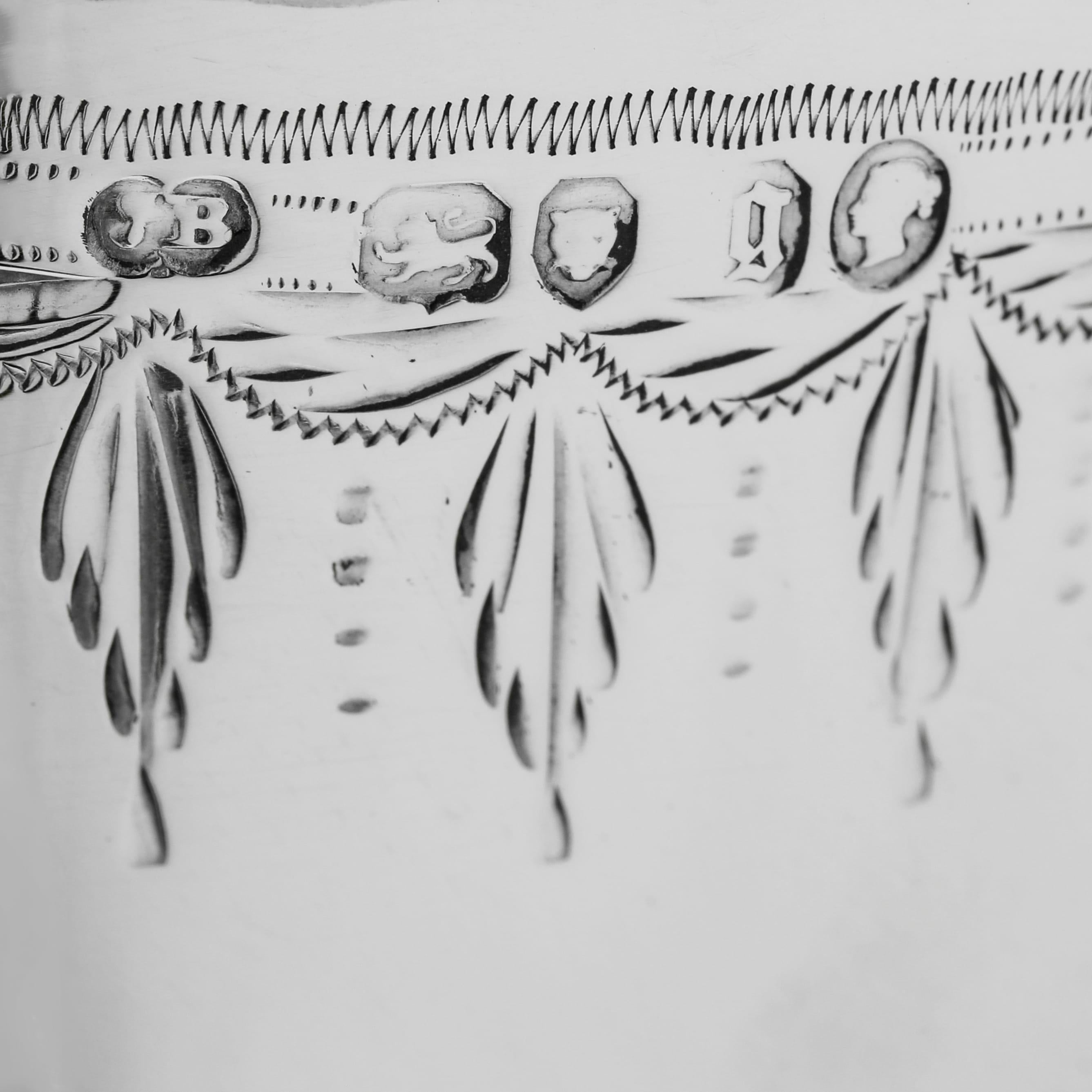 Coupe à vin victorienne en argent sterling fabriquée à Londres en 1862 Bon état - En vente à London, London