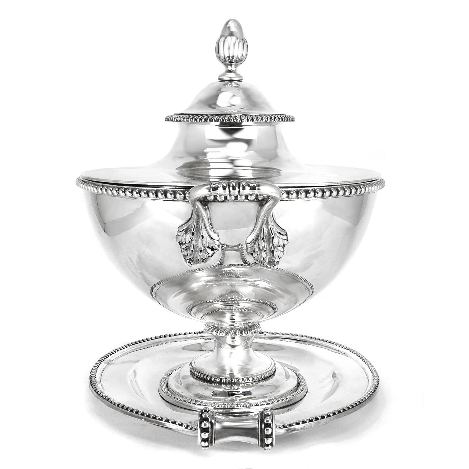 Victorian Sterling Tureen with Platter c1850 For Sale 6