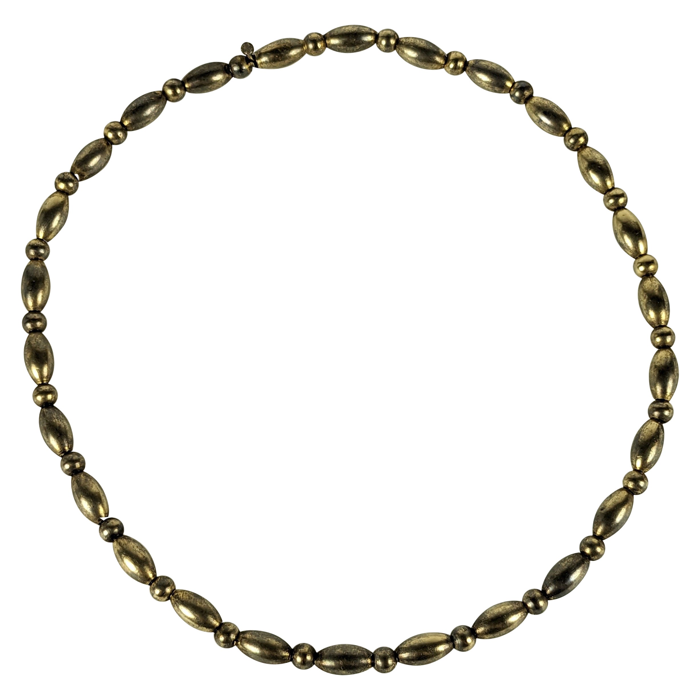 Collier de perles pour jeunes filles en étain de l'époque victorienne en vente