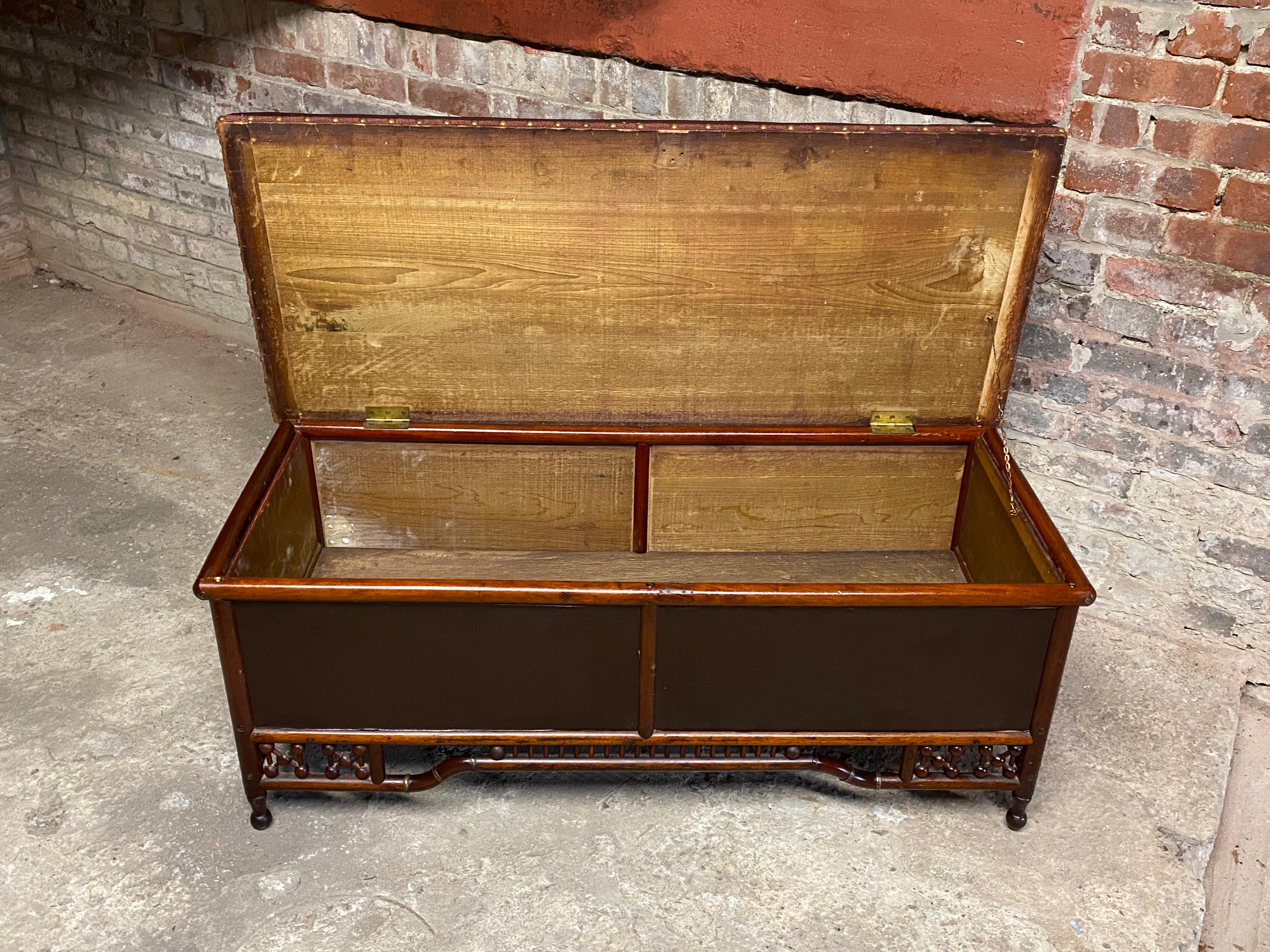 19th Century Victorian Stick and Ball Blanket Chest