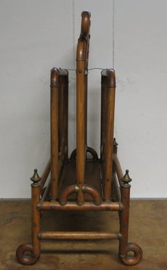Victorian Stick and Ball Magazine Rack or Folio