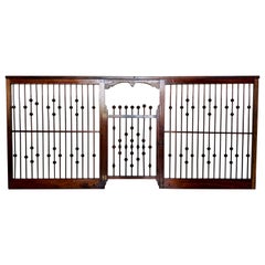 Victorian Stick and Ball Partition Panel With Gate, Late 19th Century