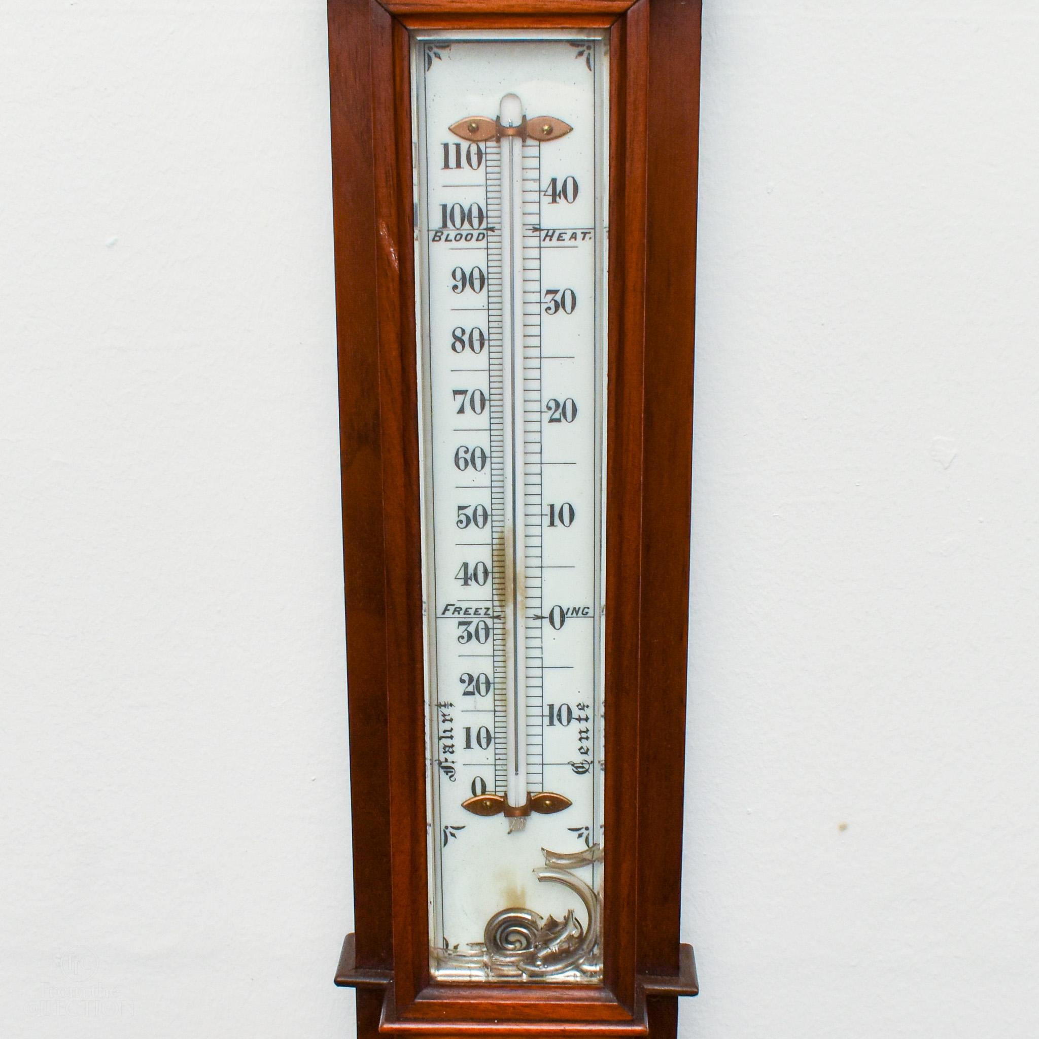 19th Century Victorian Stick Barometer, circa 1880 For Sale