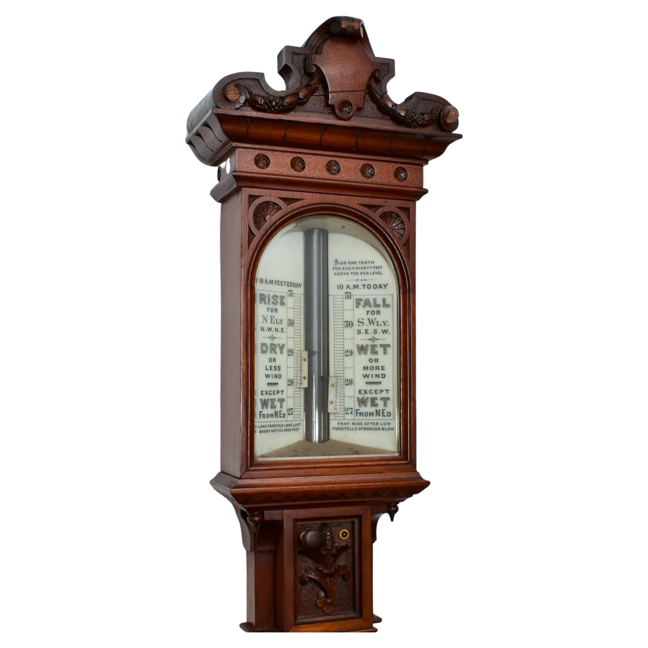 Viktorianisches Stabbarometer, um 1880 im Angebot