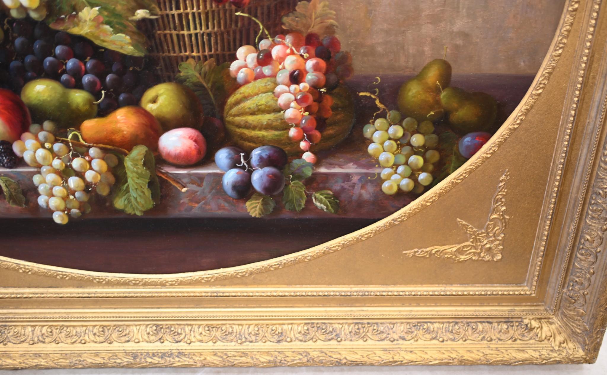 Victorian Still Life Oil Painting Floral Gilt Frame For Sale 8
