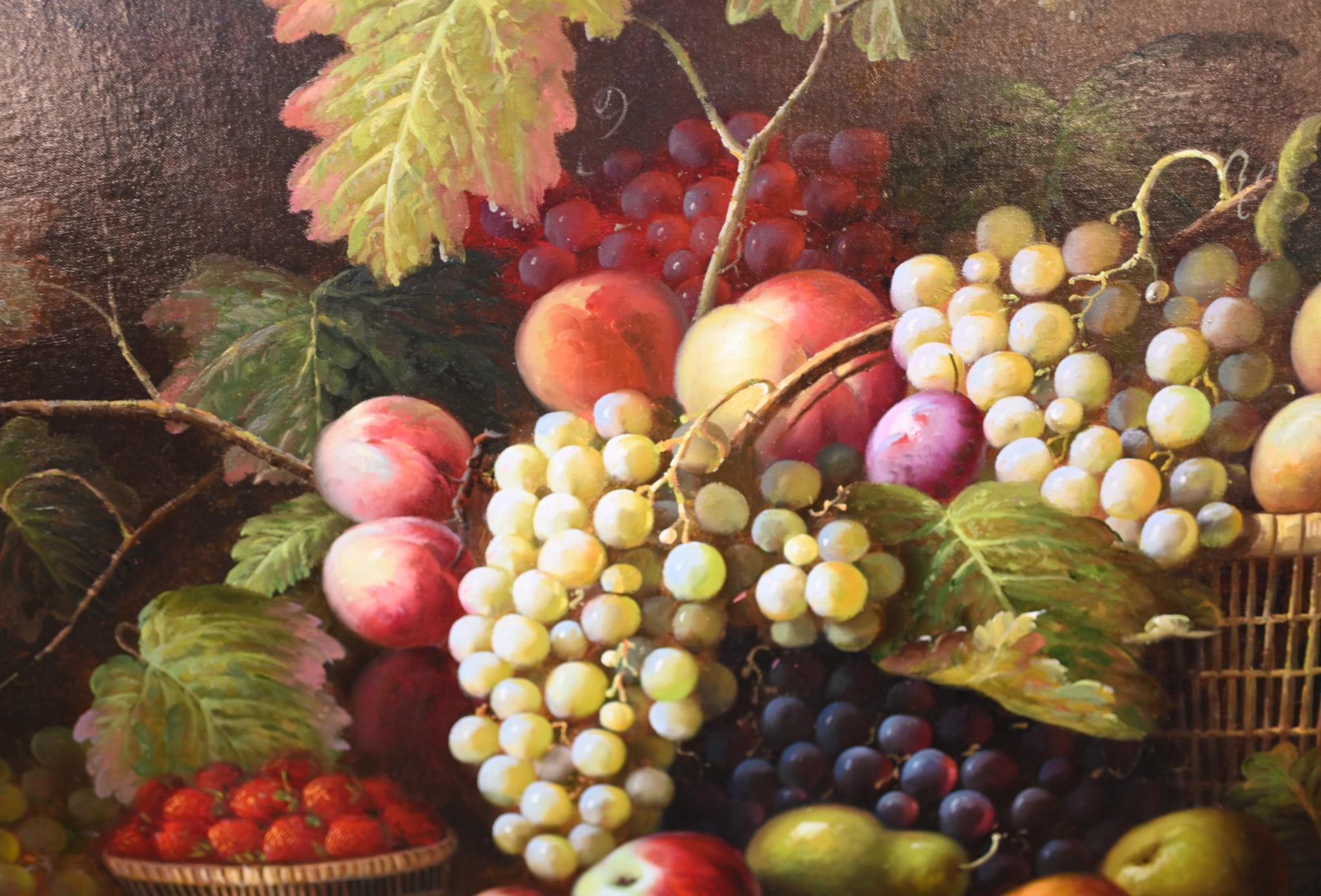 Victorian Still Life Oil Painting Floral Gilt Frame For Sale 3