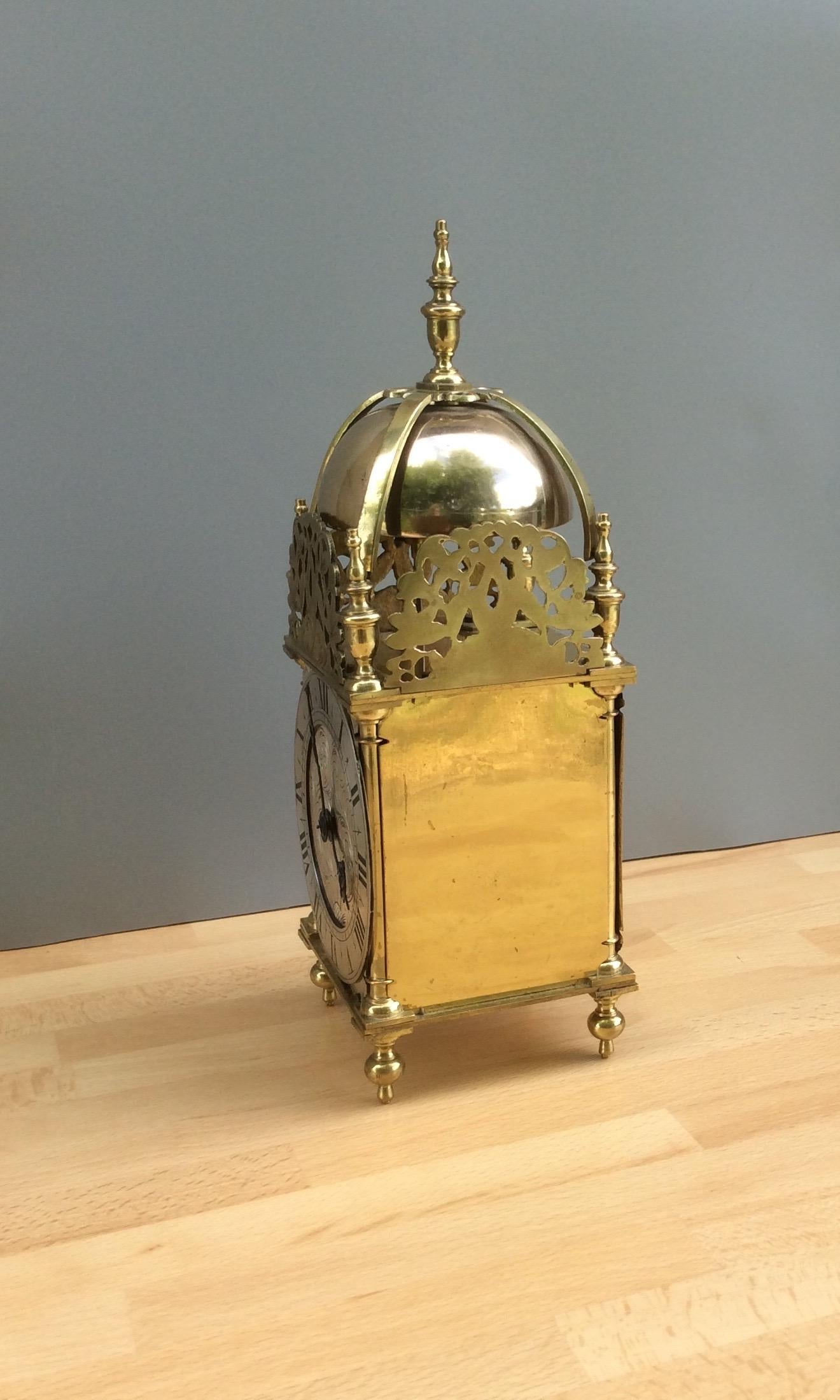 French Victorian Striking Lantern Mantel Clock