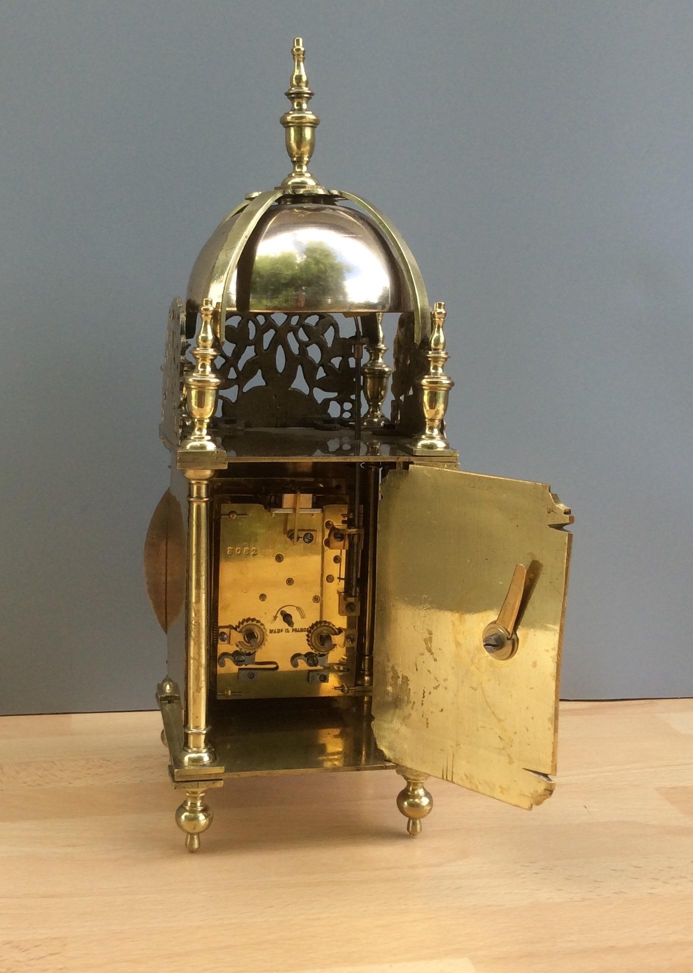 Mid-19th Century Victorian Striking Lantern Mantel Clock